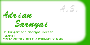 adrian sarnyai business card